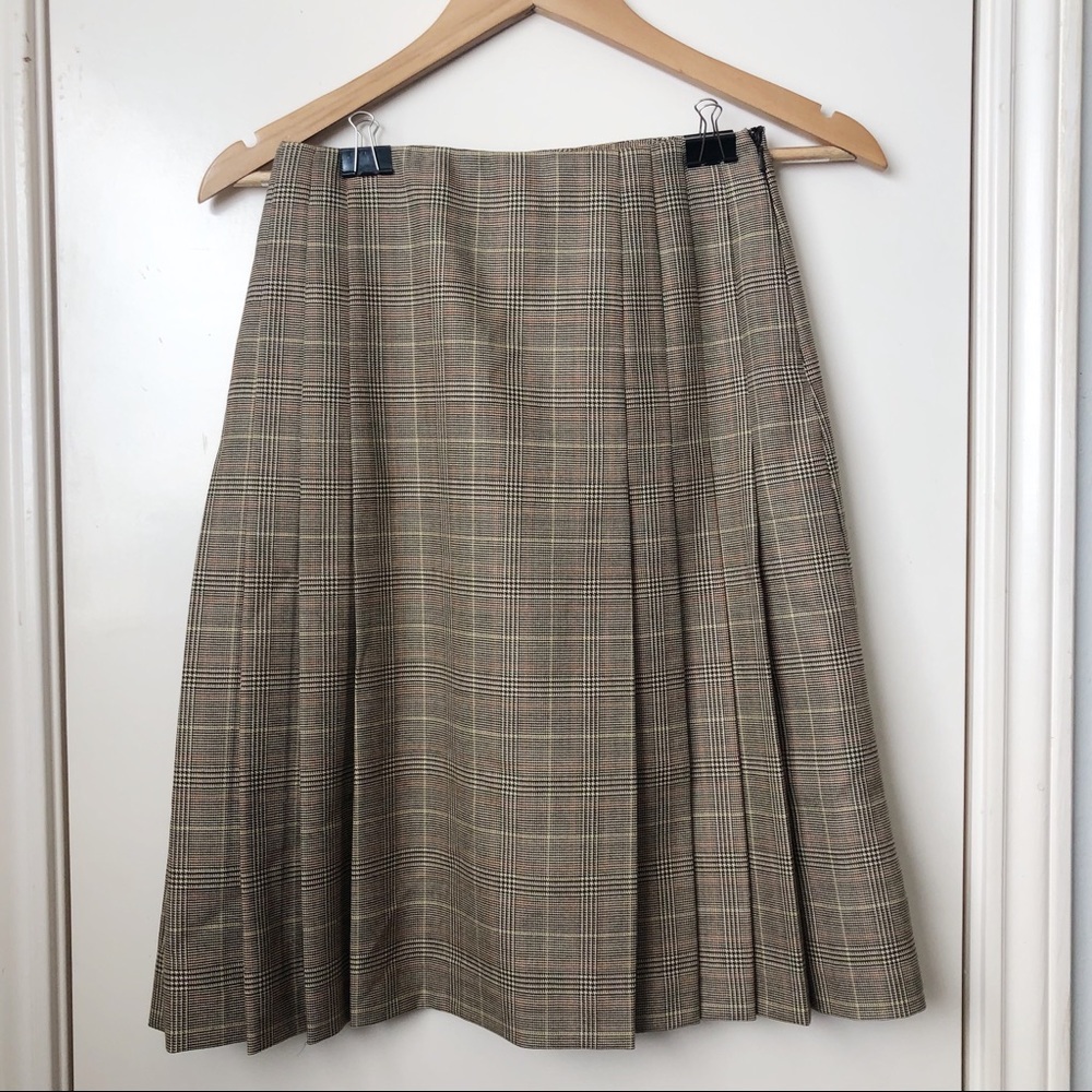 Brooks Brothers 100% wool plaid skirt